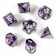 Dungeons & Dragons, FRP, Srbija, Prodaja Beograd, Kockice, Chessex Gemini - Purple Steel with White