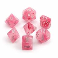 Dungeons & Dragons, FRP, Srbija, Prodaja Beograd, Kockice, Chessex Ghostly Glow - Pink with Silver