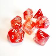 Dungeons & Dragons, FRP, Srbija, Prodaja Beograd, Kockice, Chessex Nebula Red with Silver