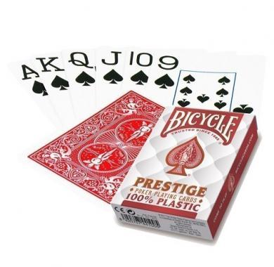 Bicycle Karte, Bicycle Cards, Prodaja, Karte, Kupovina, Beograd, Zabava, Karte za trikove, Karte za igranje, Kvalitetne karte, Bicycle Prestige Jumbo Index 100% Plastic Red