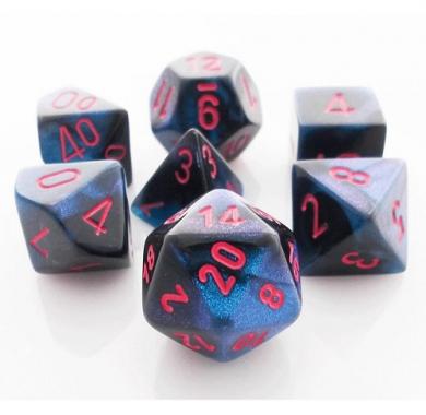 Dungeons & Dragons, FRP, Srbija, Prodaja Beograd, Kockice, Chessex Gemini - Black Starlight with Red