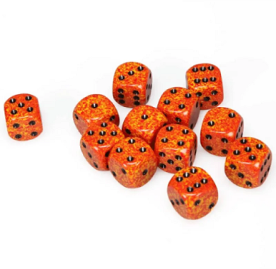 Chessex Speckled Fire 16mm D6 Dice Block (12 Dice)
