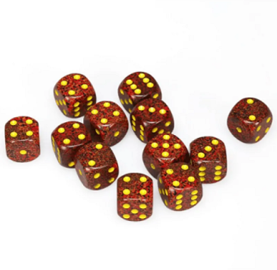 Chessex Speckled Mercury 16mm D6 Dice Block (12 Dice)
