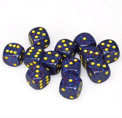 Chessex Speckled Twilight 16mm D6 Dice Block (12 Dice)