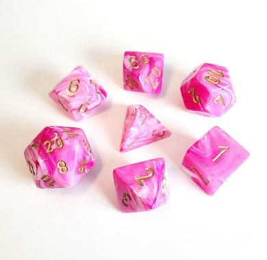 Dungeons & Dragons, FRP, Srbija, Prodaja Beograd, Kockice, Chessex Vortex - Pink with Gold