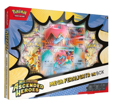 Pokémon, Pokemon, Pokemoni Srbija, Beograd, Prodaja, Pikachu, Charizard, Pokemon TCG booster, Pokemon TCG Ascended Heroes Mega Feriligator EX Box
