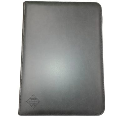 Kaissa 9-Pkt Premium Zippered Binder Black